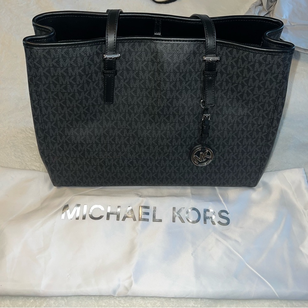 Michael Kors Black Signature Tote Bag